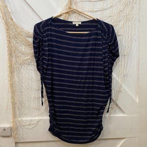 Short sleeved striped blouse